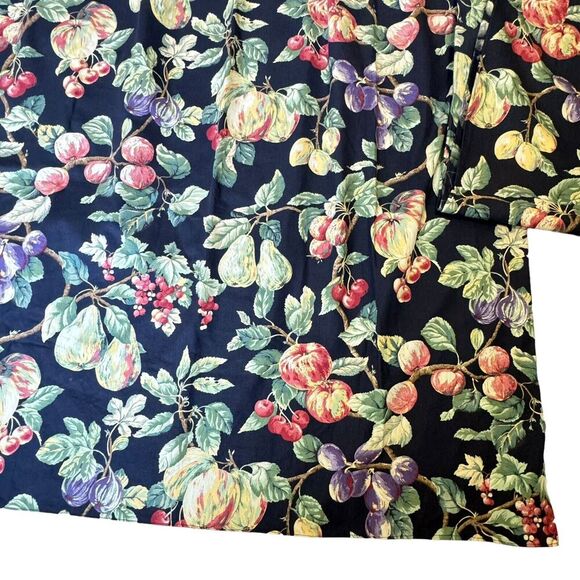 Custom Made Pinch Pleat Curtain Pair Vintage P Kaufman Fruit Print 45x84 - Picture 4 of 8